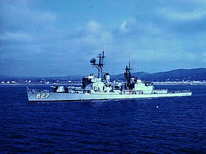 USS Robert A. Owens (DD-827) off Toulon in 1967