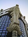 Eule am Hauptgebäude der Bibliothek der TU Wien