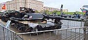 モスクワで展示される撃破されたウクライナ軍のM1A1