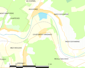 Poziția localității Courtemont-Varennes