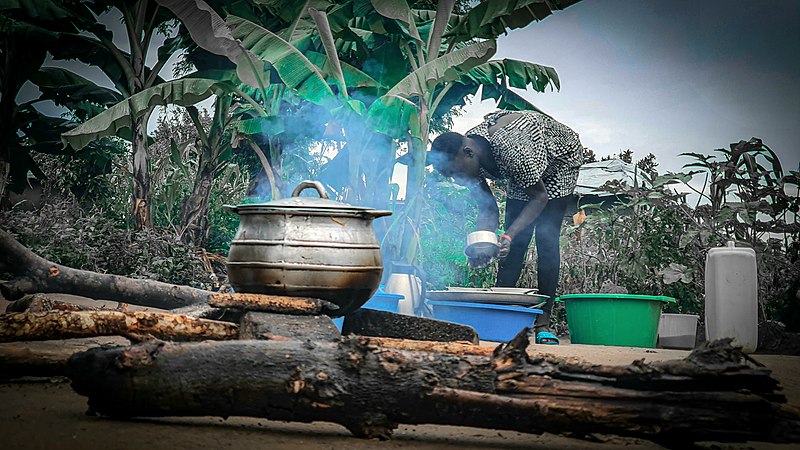 File:A young south Sudanese girl cooking at home.jpg