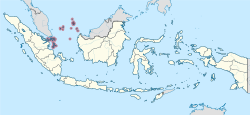 Location o Riau Islands in Indonesie