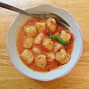 Fresh gnocchi in sauce