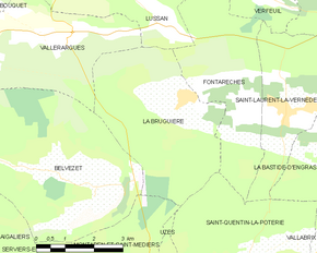 Poziția localității La Bruguière