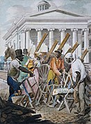 Black Sawyers Working in front of the Bank of Pennsylvania in Philadelphia