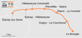 Voir la carte de la ligne.