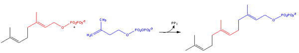 Reacció de formació del pirofosfat de farnesil