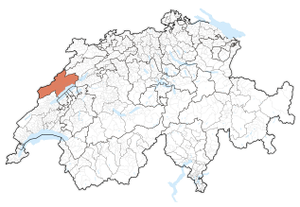 Lag vum Republik und Kanton Neuenburg République et Canton de Neuchâtel in dr Schwyz