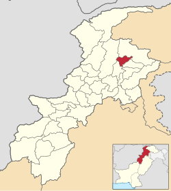 Location in the province of Khyber Pakhtunkhwa