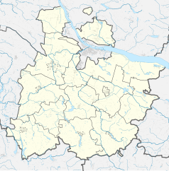 Mapa konturowa powiatu włocławskiego, u góry nieco na lewo znajduje się punkt z opisem „Gąbinek”