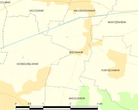 Mapa obce Bischwihr