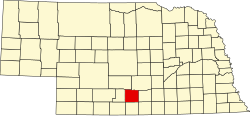 Karte von Phelps County innerhalb von Nebraska