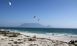 Sweefski is 'n gewilde tydverdryf op Bloubergstrand