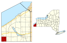Chautauqua County NY French Creek town highlighted.svg