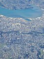 Aerial view of Dunedin City and surrounding areas. August 2022