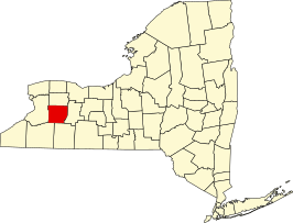 Locatie van Wyoming County in New York