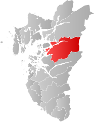 Lage der Kommune in der Provinz Rogaland