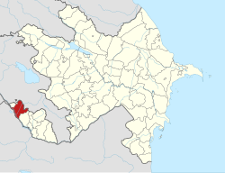 Map of Azerbaijan showing Sharur District