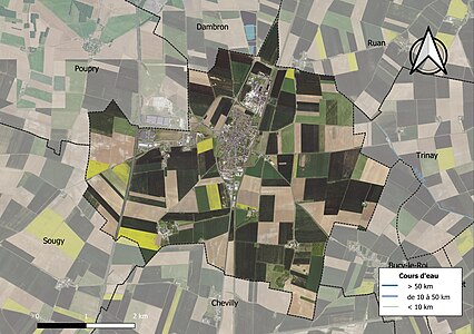 Carte orthophotogrammétrique de la commune.