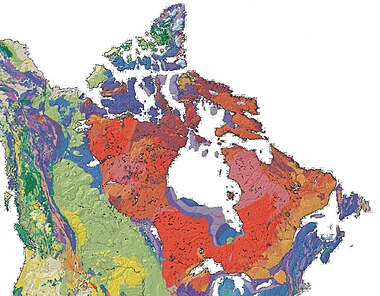 Canada geological map.