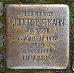 Stolpersteine für Robertine Kahn (Schusterstraße 24)