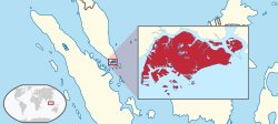 Location of Singapore