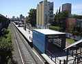 Acceso oeste de la estación Villa Luro, visto desde el puente de la calle Víctor Hugo