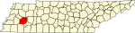 State map highlighting Madison County