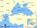 English: map of the Black Sea Français : carte de la mer Noire