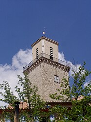 Clock tower of the church of St. Michel