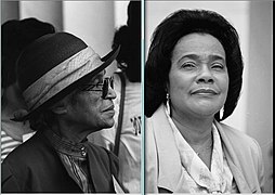 Copyright John Mathew Smith 1993...In honor of black history month...Keepers of the dream Rosa Parks and Coretta King (5408668951).jpg