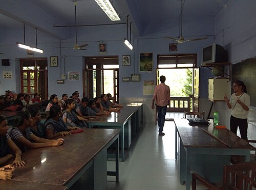 Ting-Yi Chang holding a Gender gap awareness session at ALC, Vijayawada