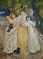 Portrait de Juliette Mante-Rostand (1872-1956) entourée de ses quatre enfants (Gérard, Andrée, Régine et Odette)