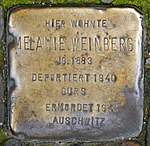 Stolpersteine fürMelanie Weinberg (Schusterstraße 34)