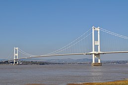 pohled na most Severn Bridge