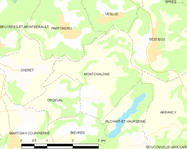 Mapa obce Montchâlons