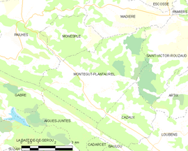 Mapa obce Montégut-Plantaurel