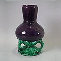 Eggplant-Aubergine vase, 1875, naturalistic style