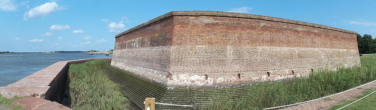 Panoramic view of Fort James Jackson