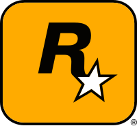 Rockstar Games' present logo. Its design is used, with different color schemes, by all Rockstar Games studios.