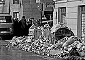 Garbage, too dangerous to collect and anyway impossible to dispose of, accumulates and rots in the streets – this pile is in Kralja Tomislava, a dangerous north-south street parallel to Ðure Ðakovića. Eventually UNPROFOR alleviated the problem.