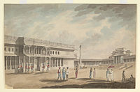 'Square at Bangalore' and 'The Entrance of Tippoo's Palace, Bangalore Feb 92, by James Hunter (d.1792)