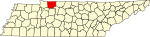 State map highlighting Montgomery County