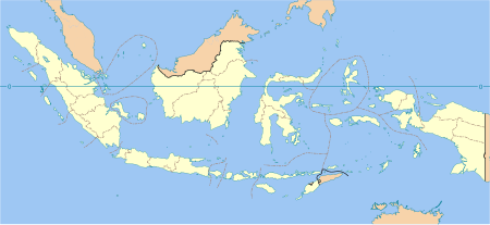 Panjang på en karta över Indonesien