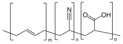 Strukturformel von Polybutadien-Acrylnitril