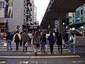 Pedestrians crossing Mong Kok