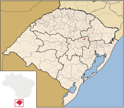 Localização de Nova Bréscia no Rio Grande do Sul