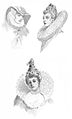 XVI-wieczne krezy damskie, ilustracja z 1906 roku