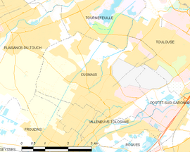 Mapa obce Cugnaux