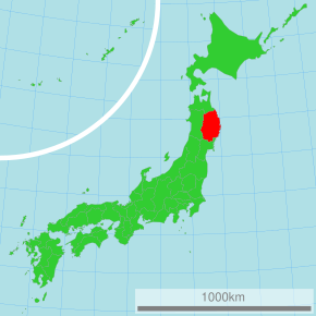 Kart over Iwate